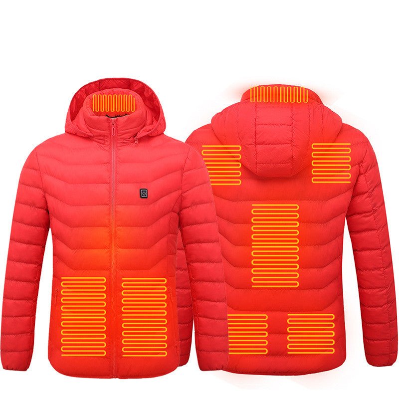 Winter Heated Jacket USB Electric Cotton Coat Zip-up Heater Thermal Clothing Heating Vest For Men by Beckett