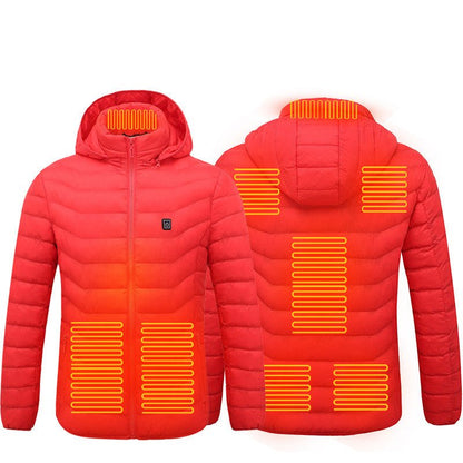 Winter Heated Jacket USB Electric Cotton Coat Zip-up Heater Thermal Clothing Heating Vest For Men by Beckett