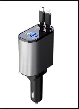 Metal Car Charger 100W Super Fast Charging Car Cigarette Lighter USB And TYPE-C Adapter - Jabula & Co