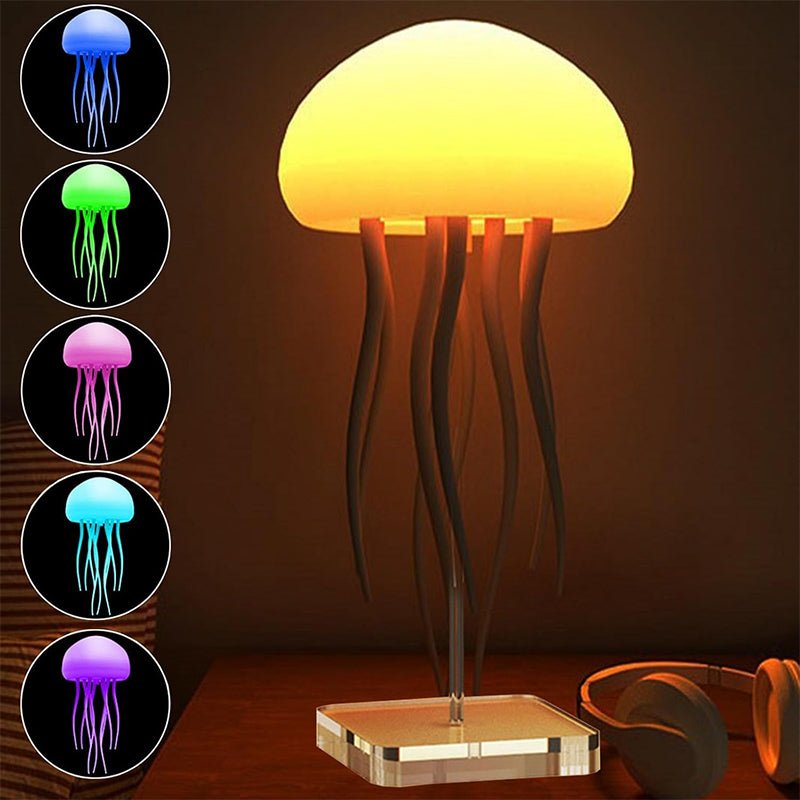 Jellyfish Mood Lamp LED Jellyfish Night Light Portable Jellyfish Lamp Jellyfish Decorations Smart Table Lamp For Bedside Desk by Jabula & Co