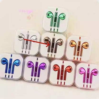 Color Plated Glossy Wired Earbuds - Jabula & Co