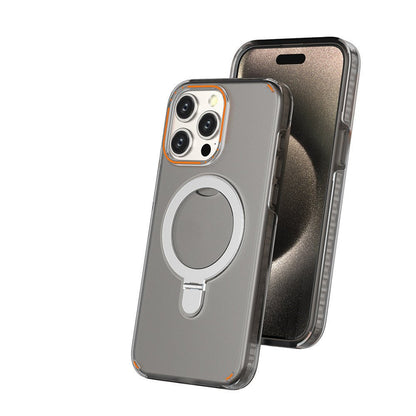 New Colorful Magnetic Bracket Phone Case With Holder Stand Cover For Magesafe Magnetic Transparent Wireless Charge Case For Phone - Jabula & Co