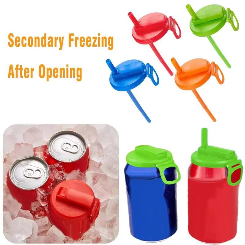 Soda Can Lid Straw Soda Can Lid Cola Cans Cup Lid Reusable Can Stopper For Soda Beer Drinks Juice Coke Beverage Cap Fits Standard Coke Can - Jabula & Co