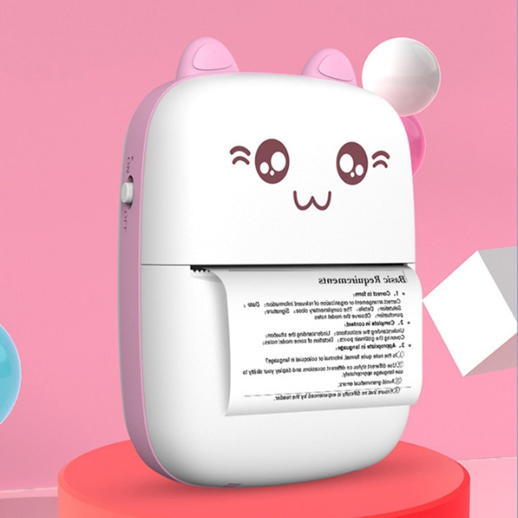 Mini Printer Portable Mini Bluetooth WiFi New Wrong Printer Mobile Phone Photo Title Note Hot Print Pocket Student Error Label Printer - Jabula & Co
