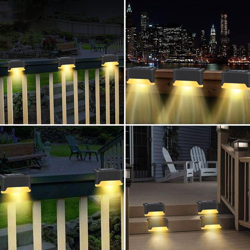 New Upgrade Waterproof LED Solar Fence Lamp Solar Deck Lights Solar Step Light Outdoor For Patio Stairs Garden Pathway Step Yard - Jabula & Co