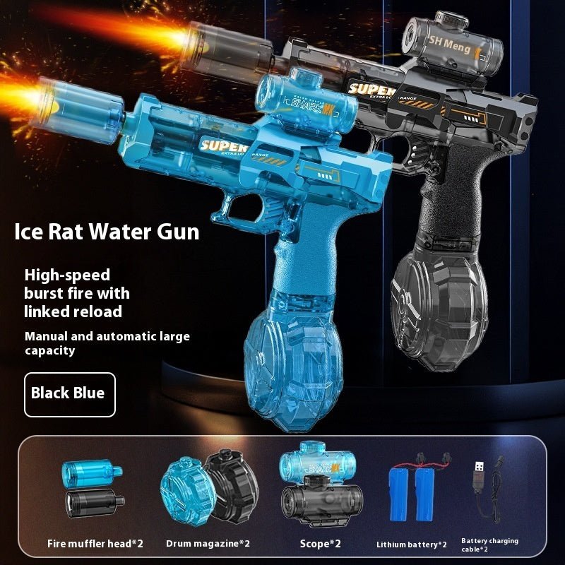 LED Lights Electric Water Guns Children Simulated Shooting Recoil Powerful Automatic Water Spray Gun Kids Summer Outdoor Toys - Jabula & Co