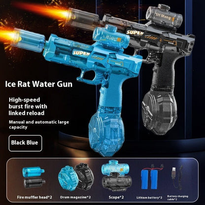 LED Lights Electric Water Guns Children Simulated Shooting Recoil Powerful Automatic Water Spray Gun Kids Summer Outdoor Toys - Jabula & Co
