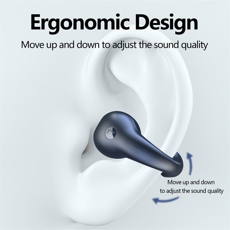 Bone Conduction Headphones TWS Earbuds Ear Clip Bluetooth 5.3 Touch Wireless Earphone In-Ear Bass HIFI Sports Headset - Jabula & Co