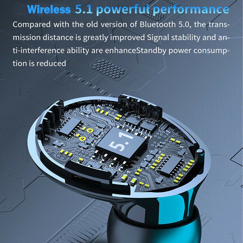 TWS Wireless 5.1 Waterproof Bluetooth Sports Waterproof Earphones - Jabula & Co
