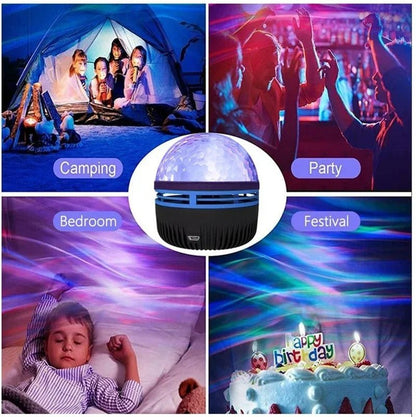 LED Star Galaxy Projector Lamp Spotlight Colorful Rotating Magic Ball Bedroom Atmosphere Lamp Bar KTV Disco Party Stage Light - Jabula & Co