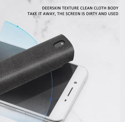 2 In 1 Phone Computer Screen Cleaner Kit For Screen Dust Removal Microfiber Cloth Set - Jabula & Co