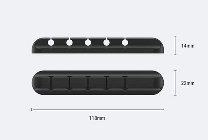 Silicone USB Cable Winder Desktop Cable Organizer Management Multipurpose Clips Cables Protector For Wired Headphones - Jabula & Co
