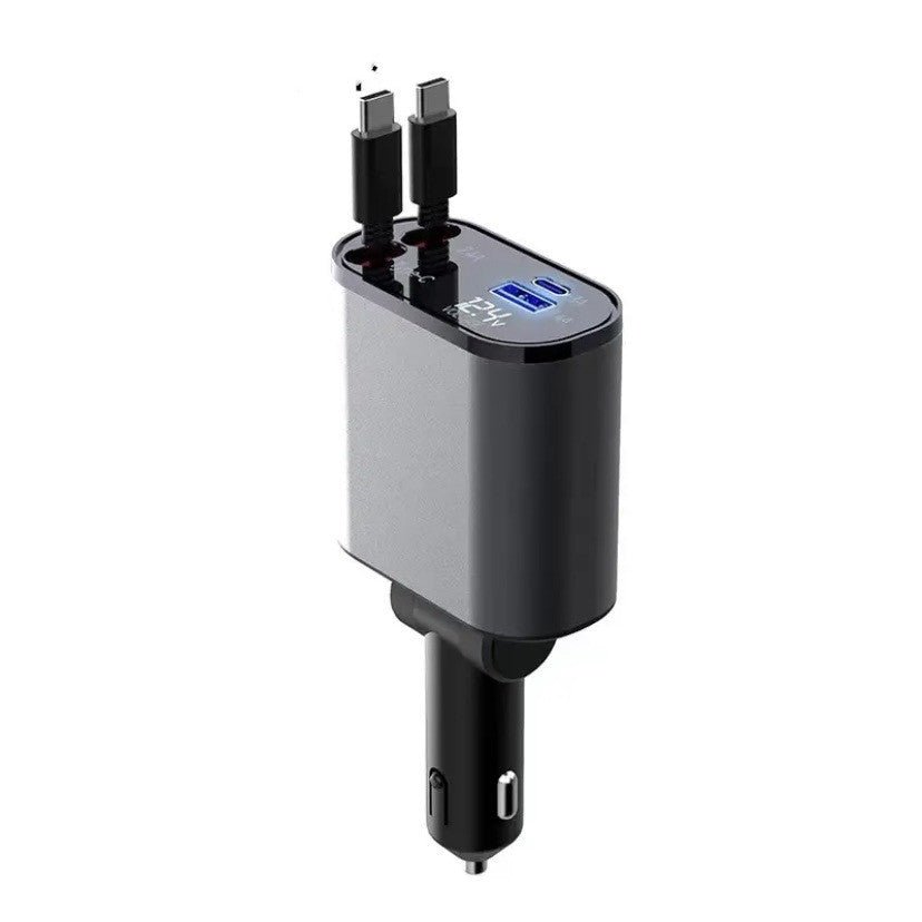 Metal Car Charger 100W Super Fast Charging Car Cigarette Lighter USB And TYPE-C Adapter - Jabula & Co