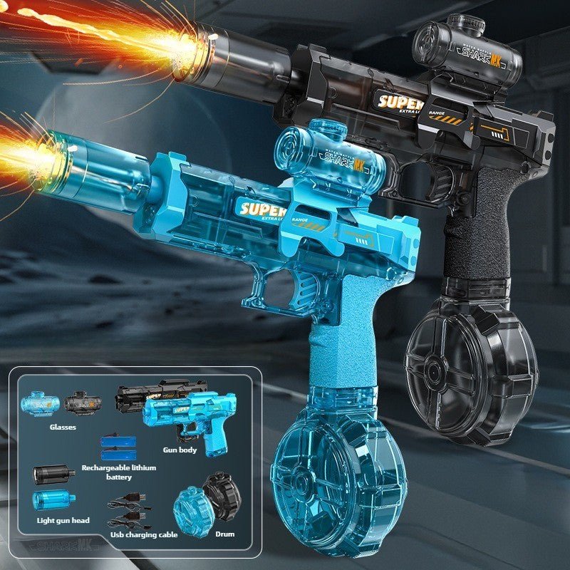 LED Lights Electric Water Guns Children Simulated Shooting Recoil Powerful Automatic Water Spray Gun Kids Summer Outdoor Toys - Jabula & Co
