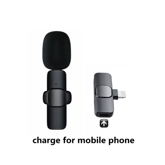 Wireless Lavalier Microphone Portable Audio Video Recording Mini Mic For I Phone Android Long Battery Life Live Broadcast Gaming - Jabula & Co