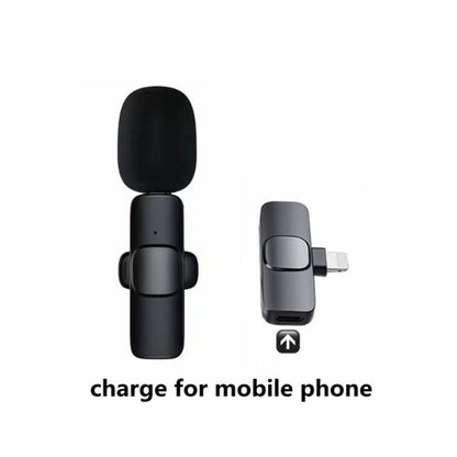 Wireless Lavalier Microphone Portable Audio Video Recording Mini Mic For I Phone Android Long Battery Life Live Broadcast Gaming - Jabula & Co