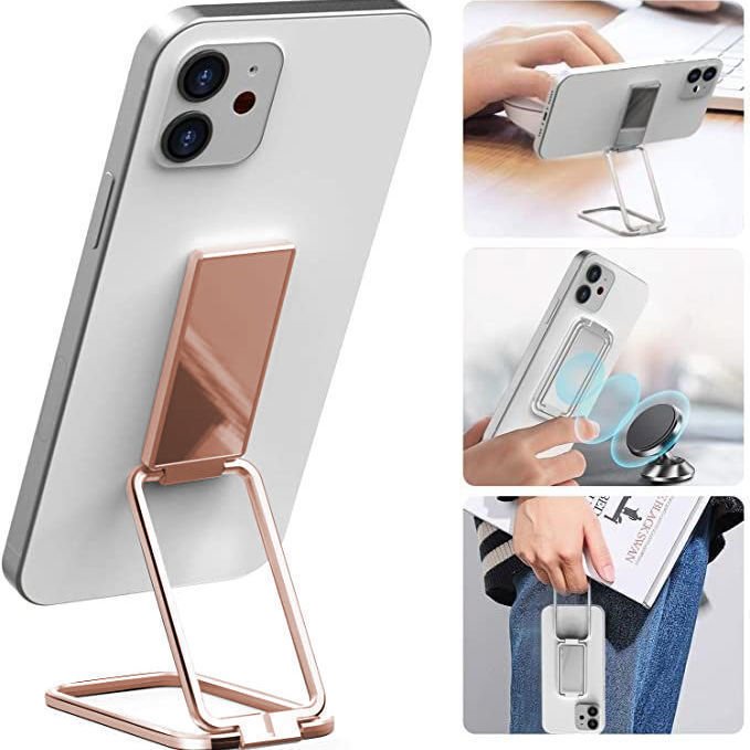 Foldable Mobile Phone Holder Ring Buckle Retractable Desktop CellPhone Stand Car Magnetic Bracket Office Accessories - Jabula & Co