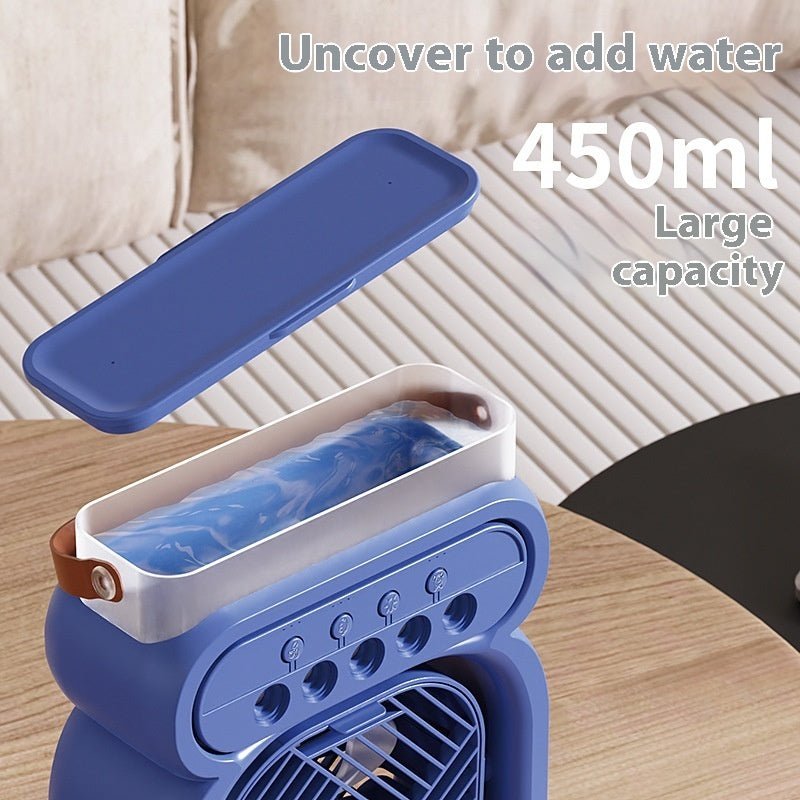 3 In 1 Portable Air Conditioner Evaporative Air Cooler LED Night Lights 3 Speeds Humidifier Fan For Home Office by Jabula & Co
