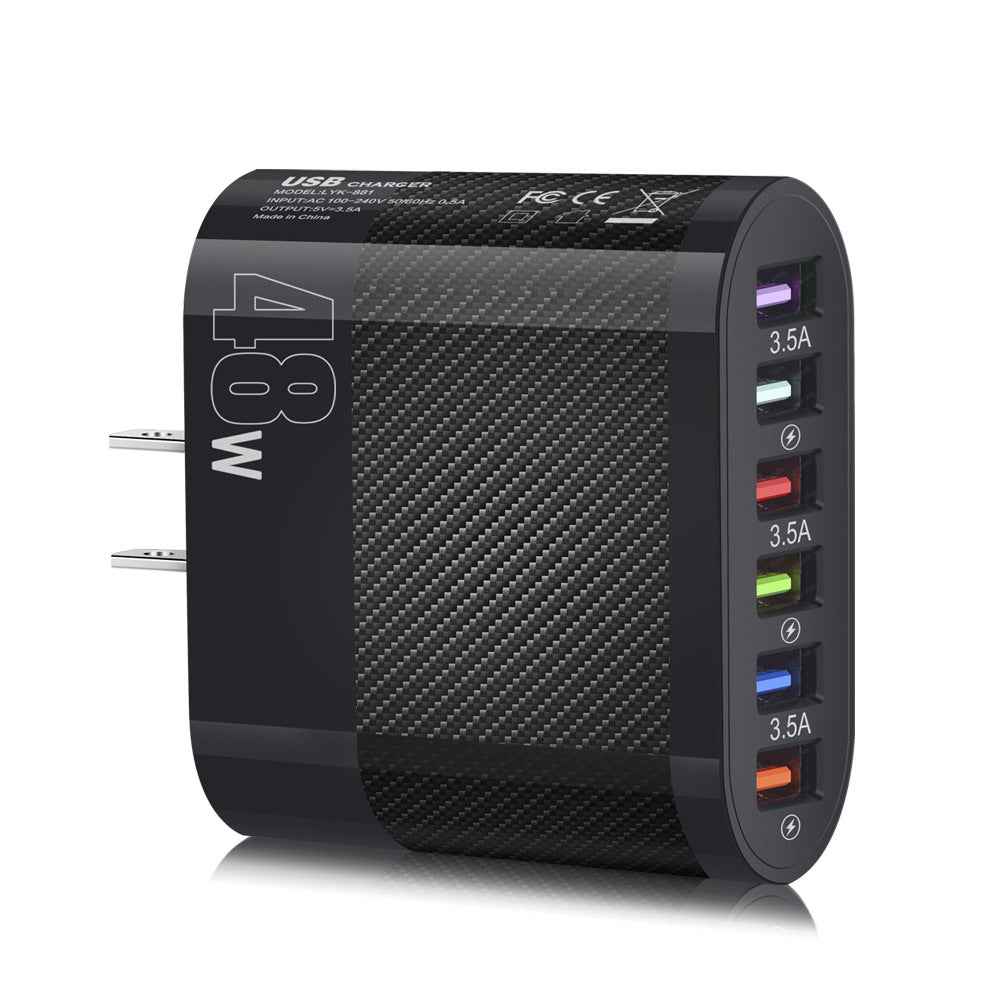 Mobile Phone Charger 6 Interface Travel Charging Plug