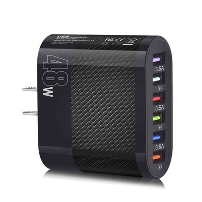Mobile Phone Charger 6 Interface Travel Charging Plug