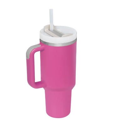 40 Oz Tumbler With Handle Straw Insulated, Stainless Steel Spill Proof Vacuum Coffee Cup Tumbler With Lid Tapered Mug Gifts For Valentine Lover Suitable For Car Gym Office Travel by Beckett