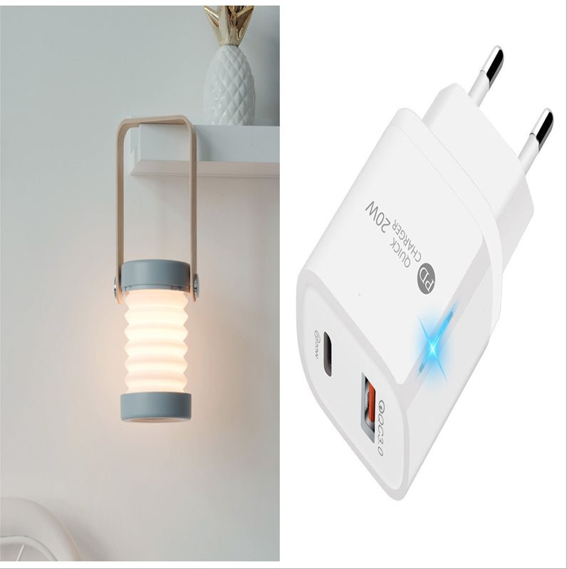 Foldable Touch Dimmable Reading LED Night Light Portable Lantern Lamp USB Rechargeable For Home Decor - Jabula & Co