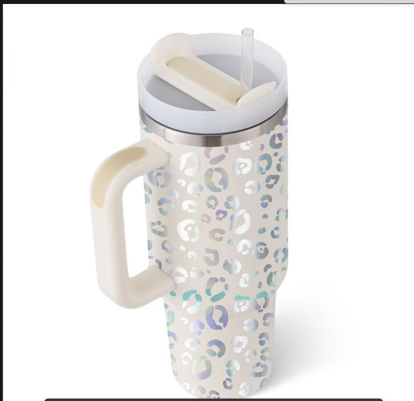 40 Oz Tumbler With Handle Straw Insulated, Stainless Steel Spill Proof Vacuum Coffee Cup Tumbler With Lid Tapered Mug Gifts For Valentine Lover Suitable For Car Gym Office Travel by Beckett