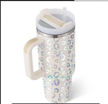 40 Oz Tumbler With Handle Straw Insulated, Stainless Steel Spill Proof Vacuum Coffee Cup Tumbler With Lid Tapered Mug Gifts For Valentine Lover Suitable For Car Gym Office Travel by Beckett