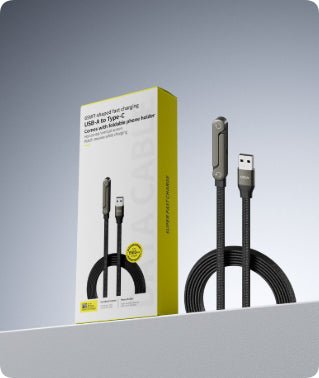 Fast Charging Foldable Bracket Data Cable 2-in-1 Data Wire Foldable Phone Tablet Stand Type-C To Type-C USB-A To Type-C - Jabula & Co