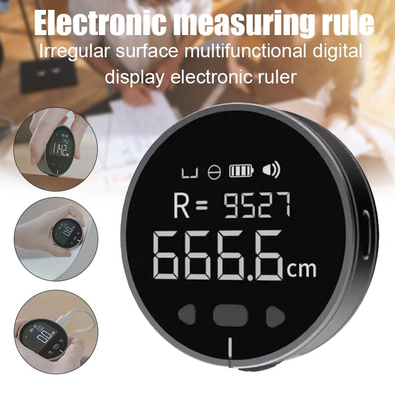 Distance Measuring Instrument Electronic Measuring Ruler Tape Measure High Definition Digital LCD High Precision Electronic Measuring Ruler Tool - Jabula & Co