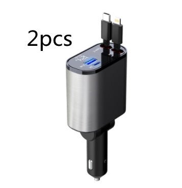 Metal Car Charger 100W Super Fast Charging Car Cigarette Lighter USB And TYPE-C Adapter - Jabula & Co
