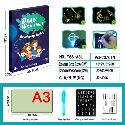 Educational Toy Drawing Pad 3D Magic 8 Light Effects Puzzle Board Sketchpad - Jabula & Co