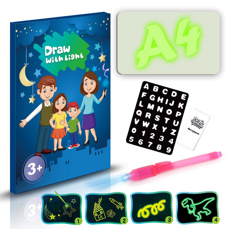 Educational Toy Drawing Pad 3D Magic 8 Light Effects Puzzle Board Sketchpad - Jabula & Co