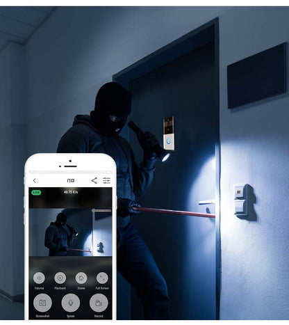 Marlboze 720P WIFI Visual Doorbell Wireless Intercom Doorbell PIR Motion Detection Night View SD card Video Smart Doorbell Ring - Jabula & Co