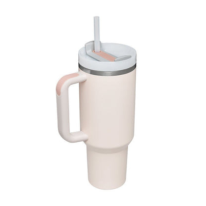 40 Oz Tumbler With Handle Straw Insulated, Stainless Steel Spill Proof Vacuum Coffee Cup Tumbler With Lid Tapered Mug Gifts For Valentine Lover Suitable For Car Gym Office Travel by Beckett