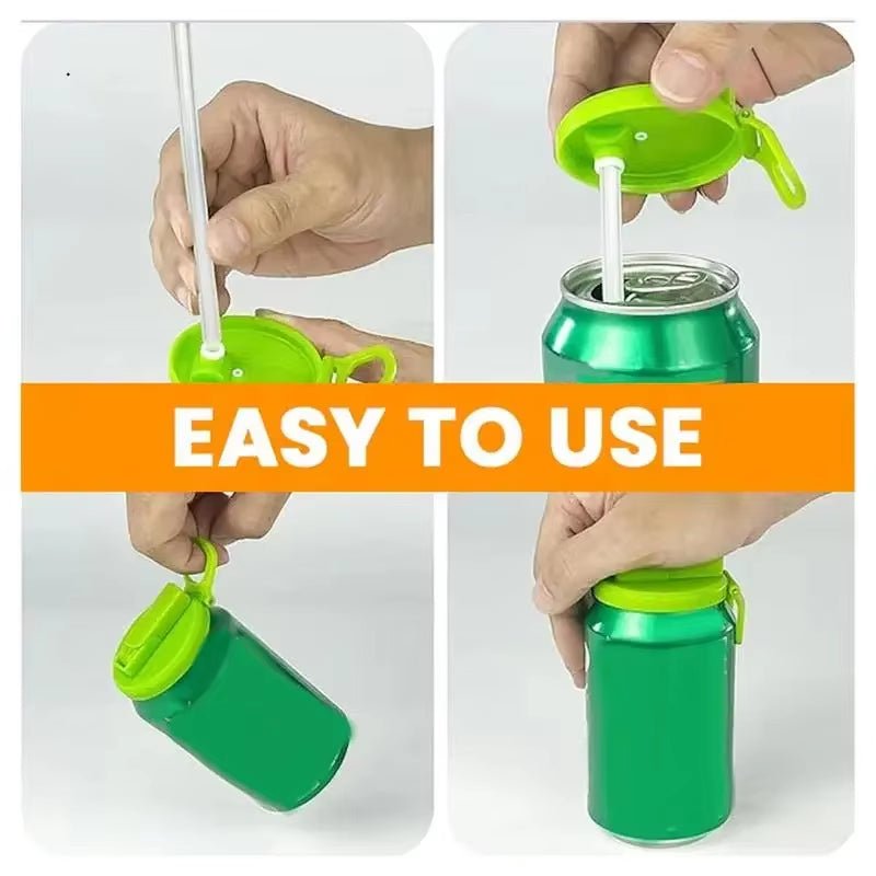 Soda Can Lid Straw Soda Can Lid Cola Cans Cup Lid Reusable Can Stopper For Soda Beer Drinks Juice Coke Beverage Cap Fits Standard Coke Can - Jabula & Co