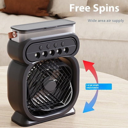 3 In 1 Portable Air Conditioner Evaporative Air Cooler LED Night Lights 3 Speeds Humidifier Fan For Home Office by Jabula & Co