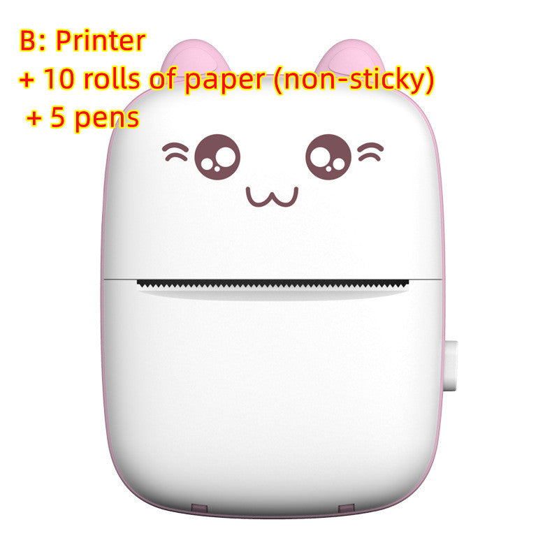 Mini Printer Portable Mini Bluetooth WiFi New Wrong Printer Mobile Phone Photo Title Note Hot Print Pocket Student Error Label Printer - Jabula & Co