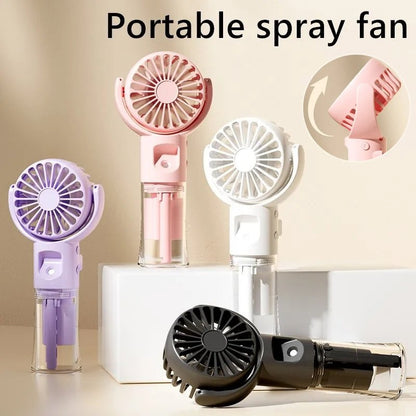 Portable Handheld Spray Fan 4-Speed Water Spray Mist Fan Summer Cooling Artifact USB Charging Summer Supplies Outdoor Mini Fan - Jabula & Co