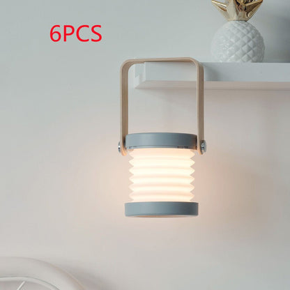 Foldable Touch Dimmable Reading LED Night Light Portable Lantern Lamp USB Rechargeable For Home Decor - Jabula & Co