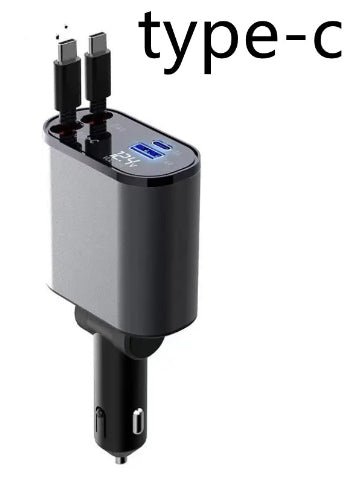 Metal Car Charger 100W Super Fast Charging Car Cigarette Lighter USB And TYPE-C Adapter - Jabula & Co