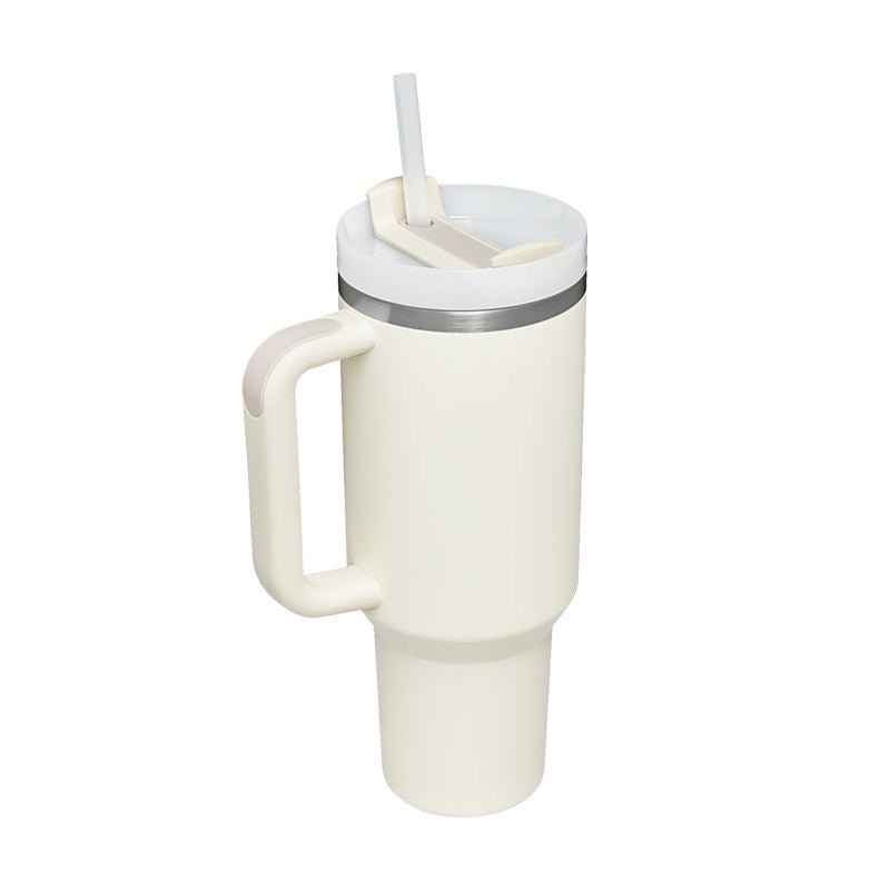 40 Oz Tumbler With Handle Straw Insulated, Stainless Steel Spill Proof Vacuum Coffee Cup Tumbler With Lid Tapered Mug Gifts For Valentine Lover Suitable For Car Gym Office Travel - Jabula & Co