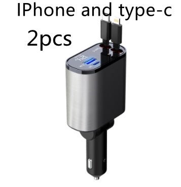 Metal Car Charger 100W Super Fast Charging Car Cigarette Lighter USB And TYPE-C Adapter - Jabula & Co