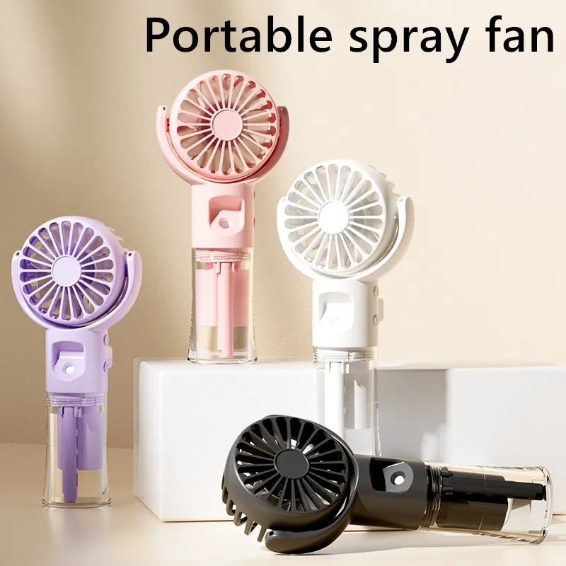 Portable Handheld Spray Fan 4-Speed Water Spray Mist Fan Summer Cooling Artifact USB Charging Summer Supplies Outdoor Mini Fan - Jabula & Co