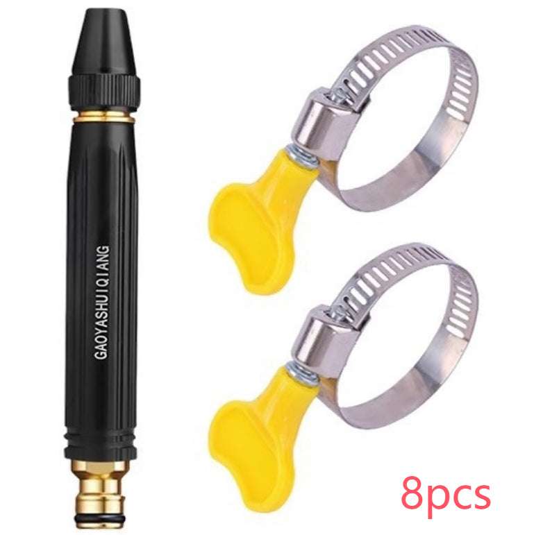 Portable High Pressure Washing Water Gun Car Wash Nozzle Adjustable Nipple Type Direct Spray Home Garden Shower Watering Hose by Jabula & Co