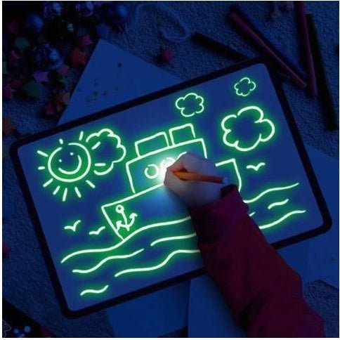 Educational Toy Drawing Pad 3D Magic 8 Light Effects Puzzle Board Sketchpad - Jabula & Co
