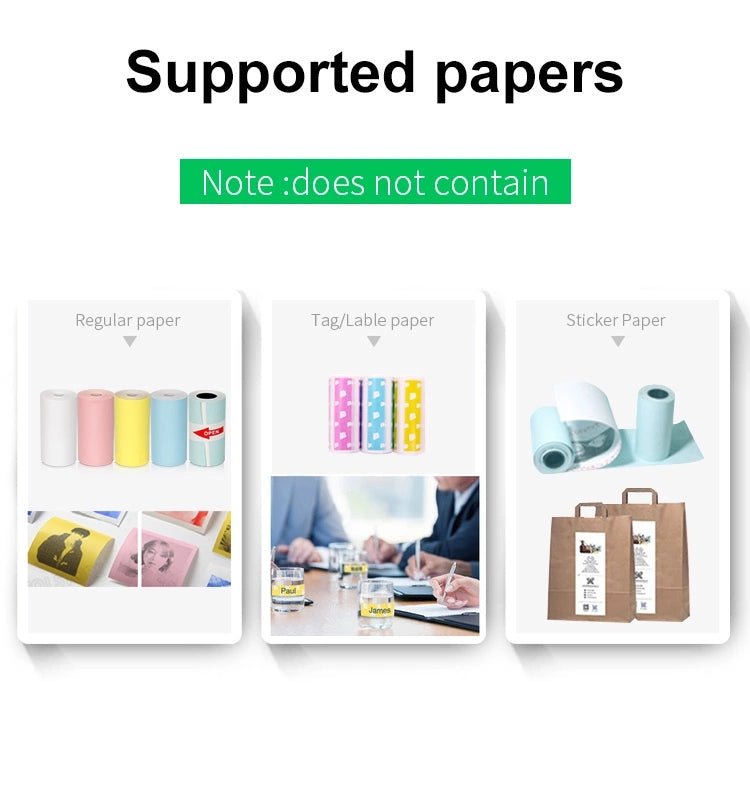 Mini Bliuetooth Wireless Thermal Printer Paper Sticker Label Printer - Jabula & Co