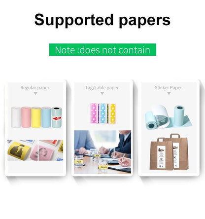 Mini Bliuetooth Wireless Thermal Printer Paper Sticker Label Printer - Jabula & Co