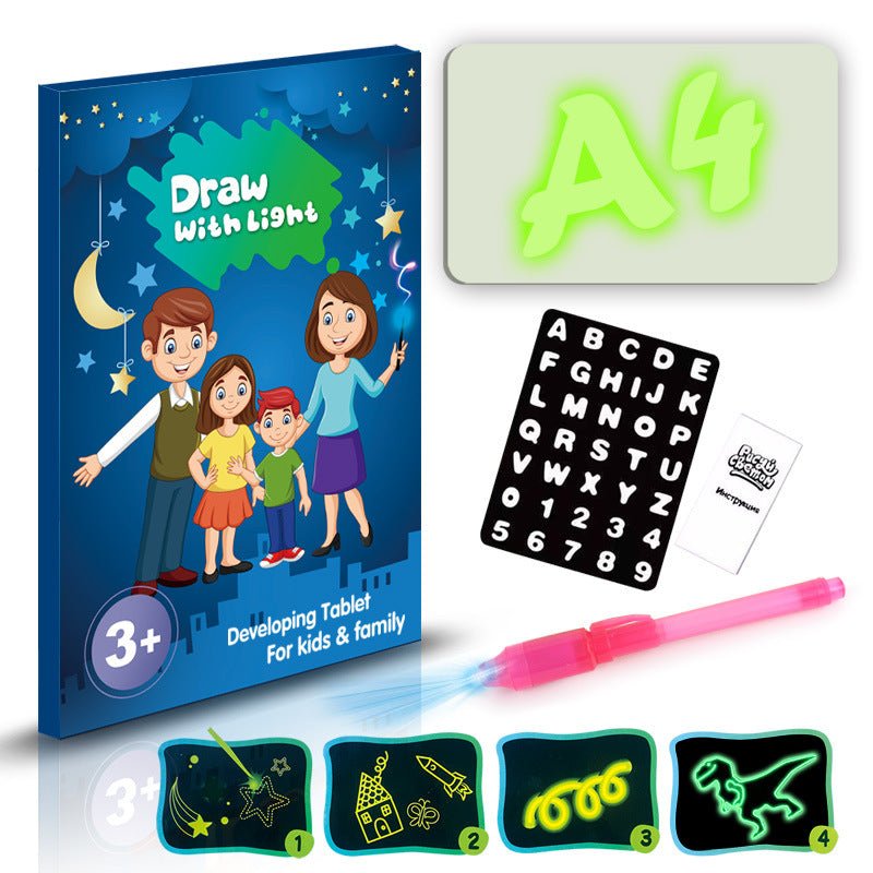 Educational Toy Drawing Pad 3D Magic 8 Light Effects Puzzle Board Sketchpad - Jabula & Co