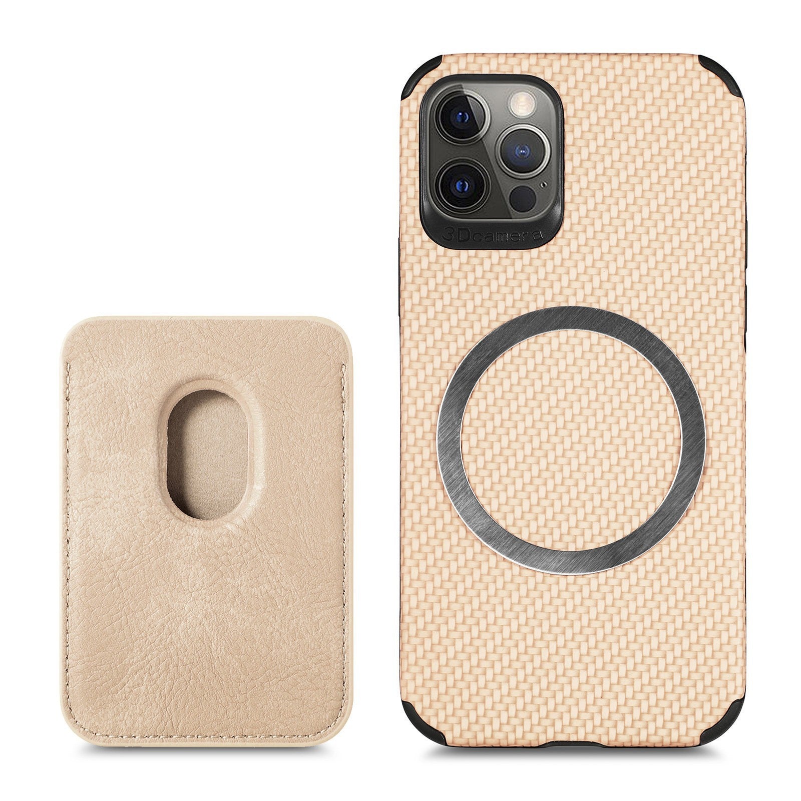 Magnetic Card Holder XR Carbon Fiber Pattern Phone Case - Jabula & Co